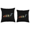 Basketball Retro Basketball Evolution Basketball Throw Pillow