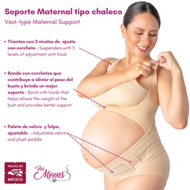FOR MOMS – Faja para embarazada tipo chaleco con soporte lumbar – Ajuste cómodo para vientre y postura de espalda | HECHO EN MÉXICO