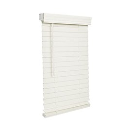 LOTUS & WINDOWARE Cordless, 2" Faux Wood Blind 29" Wide x 54" Long, White (FCX2954WH)