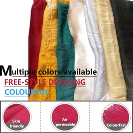 guiyal Cotton Linen Blend Fashion Scarf, travel scarf，Soft Breathable Fabric, Multiple Colors，Large 70x30 inches,Red