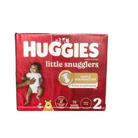 Huggies Little Snugglers Size 2 Diapers 72 Ct Leak Free Comfort 12-18 lbs
