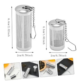 Paifeancodill Stainless Steel Mesh Tea Strainers Tea Strainer for Loose Tea with Lid Chain Hook, 4 Pcs Stainless Steel Tea Strainer Tea Infusers Tea Filters Extra Fine Mesh Tea Steeper Teapots Cups