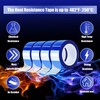 MEBMIK 4 Rolls 20mm x16m(52FT) Blue Heat Tape High Temperature