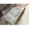 Richell Totono N Dish Stand for Drawers, Wide, White, 11.0