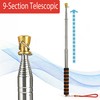 OQUQO 2 Pack Telescopic Handheld Flag Pole (8.2ft), Stainless Steel,