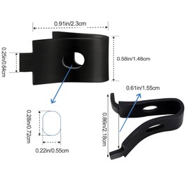 20Pcs Adjustable Cabinet Shelf Bracket Clips, Metal Shelf Bracket Clips, Shelf Pegs, Pilaster Shelf Support Clip, Heavy Duty Metal Shelving Brackets Clips for Kitchen Cabinet Bookcase (Black)