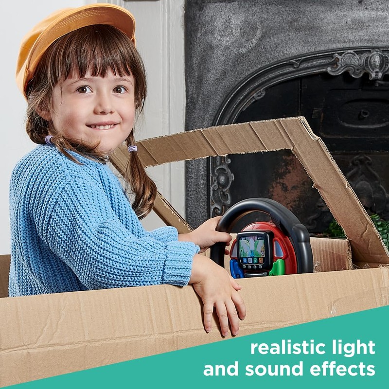 Casdon GPS Steering Wheel. Interactive Driving Toy for Kids 18+