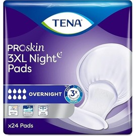 TENA Incontinence Pads, 3XL Plus Size, Overnight Absorbency, ProSkin, 48 Count
