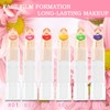 BINGBRUSH 6 Pcs Crystal Flower Jelly Color Changing Lipstick,Long Lasting