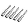 sourcingmap 5 Pcs 1/4" Quick-Change Hex Shank 8mm Magnetic Nut