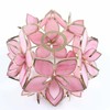 Bieye S10833 Tiffany Style Stained Glass Flower Petal Lampshade (Pink,