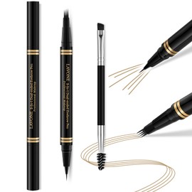 Eyebrow Pen,2-in-1 Waterproof Eyebrow Pencil with 4 Tip Microblading Brow Pen and Ultra-Precise Brow Pencil,with Dual-ended Eyebrow Brush,Eyebrow Makeup for Natural Looking-Dark Blonde