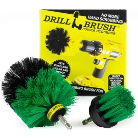Drillbrush Power Bath Brush Electric Tile and Grout Brush Small Shower Track Brush