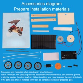 Solar Car Model Kits to Build, Science Experiment Kit for Applicable to Youth Age, Robotic Stem Project Build,Educational DIY STEM Set