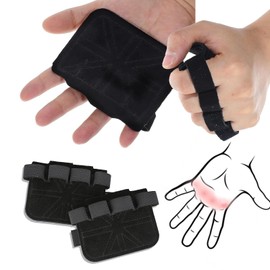 Natural Leather Grip Pads - Breathable & Non-Slip Lifting Straps for Pull Ups, Strength Training, Bodybuilding & Fitness