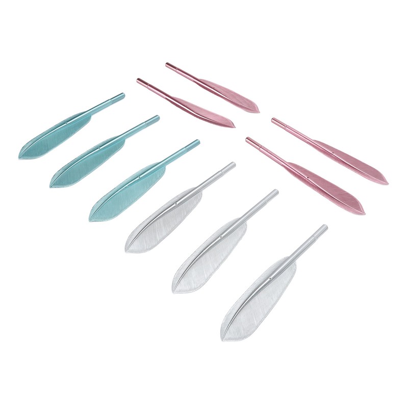 10Pcs Feather Pens Kids Ballpoint Pen Set ABS Plastic Office