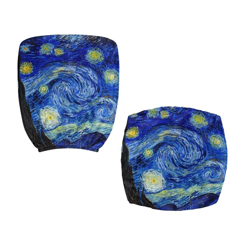 Talayituse Starry Night Print Office Computer Chair Covers, Split Stretchable