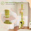 PEQULTI Cat Tree Floor to Ceiling, Green Cat Tower, Adjustable