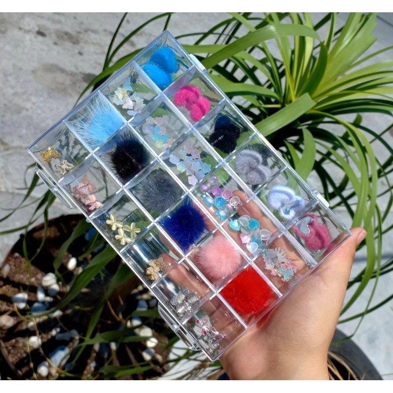 KH Kit Estuche Decoración Para Uñas Nail Cute Figuras Kwaii