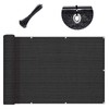 SUNLAX 3'x16' Black Balcony Privacy Screen Fence Windscreen Cover Fabric