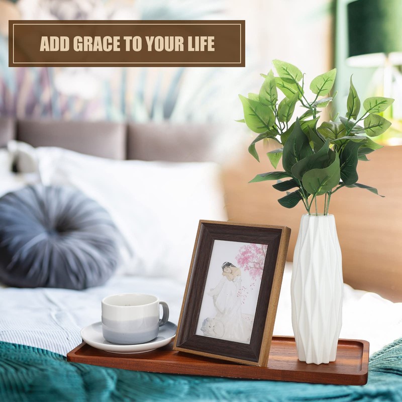 10 Pack Solid Wood Serving Trays 16.7 x 6.4 Inch
