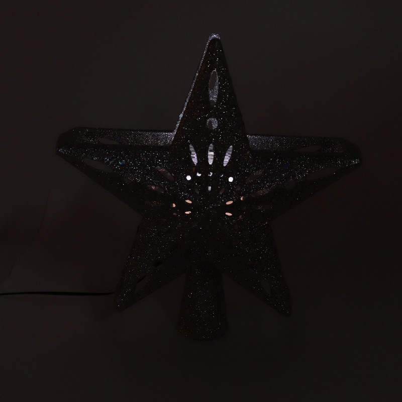Christmas Tree Topper Lighted with Projector Christmas Star Tree Topper