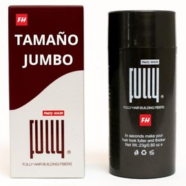Fibras Capilares de Queratina PREMIUM para Calvicie, Raíces Blancas y Volumen para Cabello Peinado 23 gr FULLY HAIR (Rubio Obscuro)