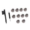10pcs Black Silicone Double Layer Closed Domes Ear Tips with