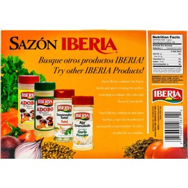 Sazon Iberia Jumbo Pack with Coriander and Achiote 6.34 Oz 36 Packs