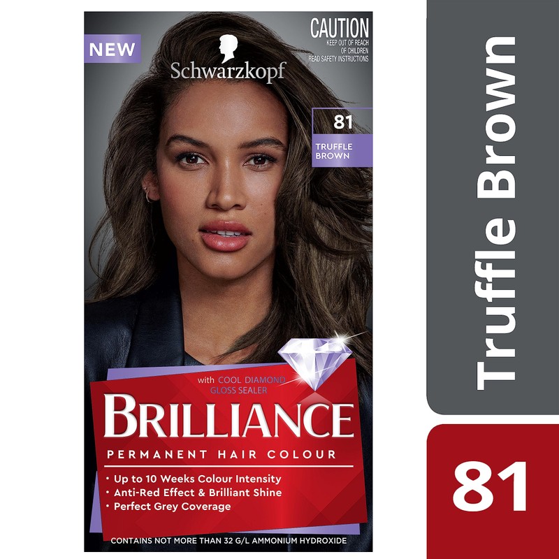 Schwarzkopf Brilliance Permanent Hair Colour, Cool Browns 81 Truffle Brown
