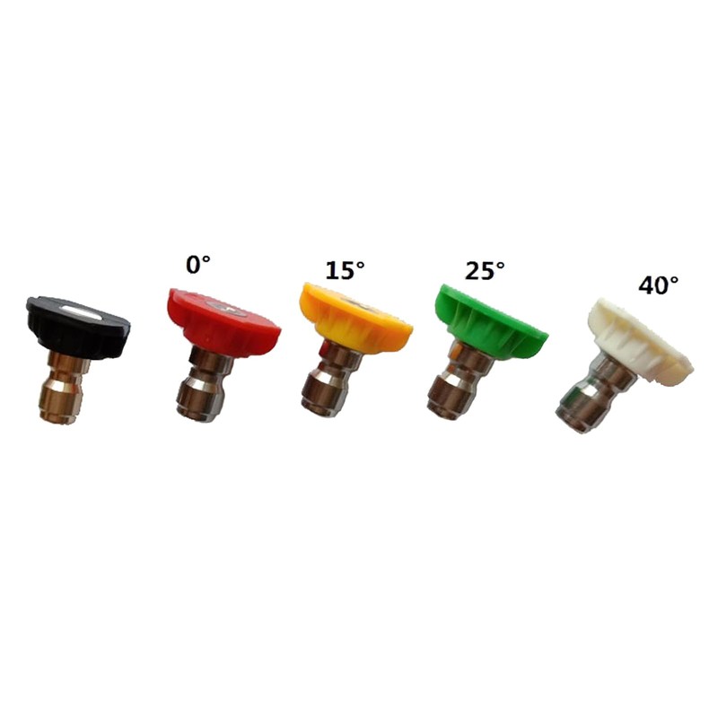 NIHENHAO 5pcs/set Car Wash Nozzle, 1/4" Quick Connector Metal Lance