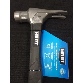 HART HHHSF2 20oz Fiberglass Handle Hammer Rip Claw Magnetic Nail Starter