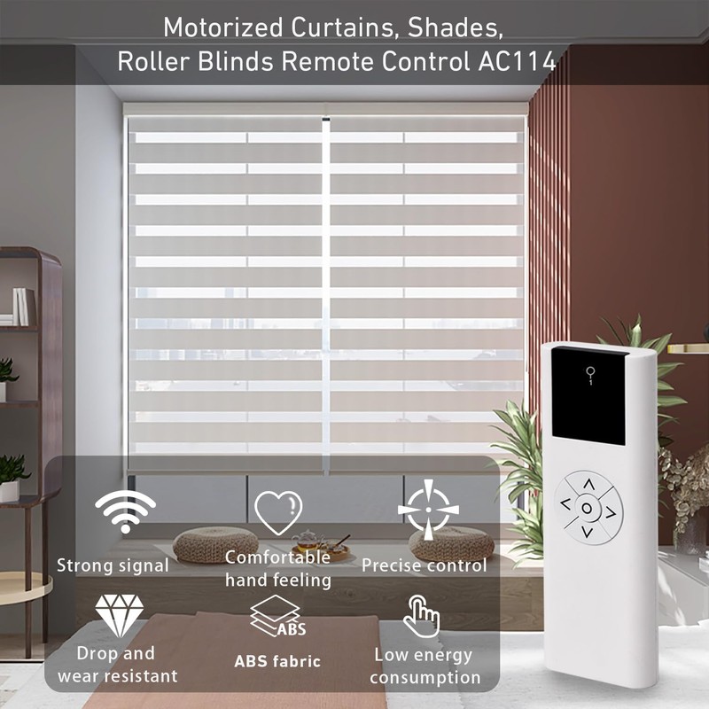 Sortfle AC114-06B Blinds Remote Control，6 Channel RF Transmitter(433.92Mhz) for Electric