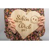 DEKOFANT Signs with Sayings Wooden Heart 24 x 24 cm