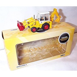 Oxford construction JCB Backhoe Loader 1980s vehicle 1:76 scale diecast model