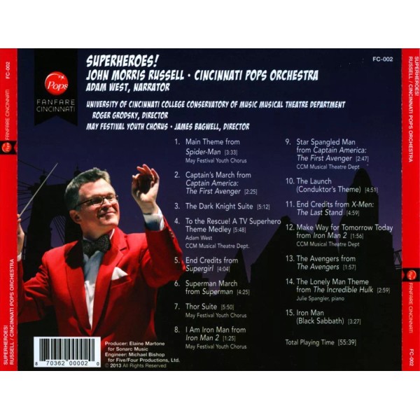 CINCINNATI POPS ORCHESTRA/JOHN MORRIS RUSSELL (CONDUCTOR) - SUPERHEROES! NEW CD