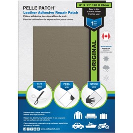 Pelle Patch - Leather Patches for Car Seats - 25 Colors Available - Original 8x11 - Camel