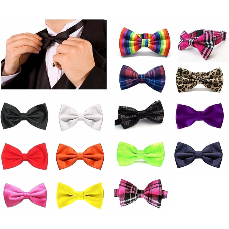 Lizzy Mens Classy Pre Made BOW TIE Wedding Party formal