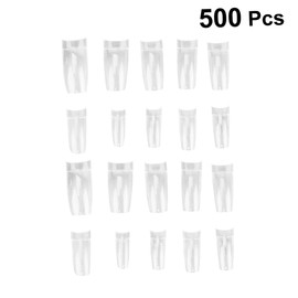 LALAFINA 500pcs Transparent Nail Stickers French Style Nail Decals for Women Easy to Apply Manicure Tool for Fashionable Art for Girls and Ladies