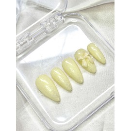 Lemon Blossom Nail Tips - Almond / 레몬 블라썸 네일팁 - 아몬드