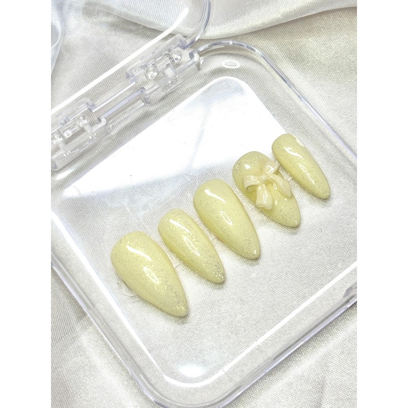 Lemon Blossom Nail Tips - Almond / 레몬 블라썸 네일팁