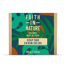 Faith in Nature Natural Coconut Soap, Vegan and Untested, SLS and Paraben Free, 100g