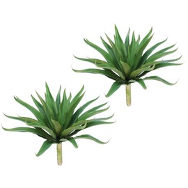 Velener Fake Agave Artificial Plant: Unpotted Fake Agave Plant for Room Decor, UV Resistant Faux Agave Plant for Outdoor/Indoor Decor, 22 inches, 2 Pack