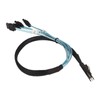 Mini SAS to 4 SATA Cable 7Pin 12Gbps Tinplated Copper