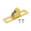 sourcing map Sliding Door Keepers, 2.68" x 0.69" Zinc Alloy Sliding Glass Door Lock Keepers Sliding Door Lock Latch with Mounting Screw for Various Sliding Patio Door, Champagne