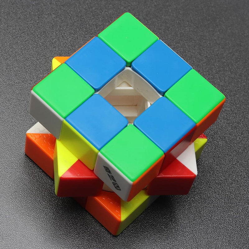 Yealvin 3×3 Hollow Magnetic Magic Cube, Void Speed Cube Brain