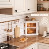 Furshus Corner Bread Box for Kitchen Countertop,Bread Storage for Homemade
