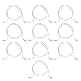 10pcs 3 Pin Hearing Aid Receiver Cable Portable Wear Resistant PVC Hearing Aid Replacement Cord for Hearing Aids