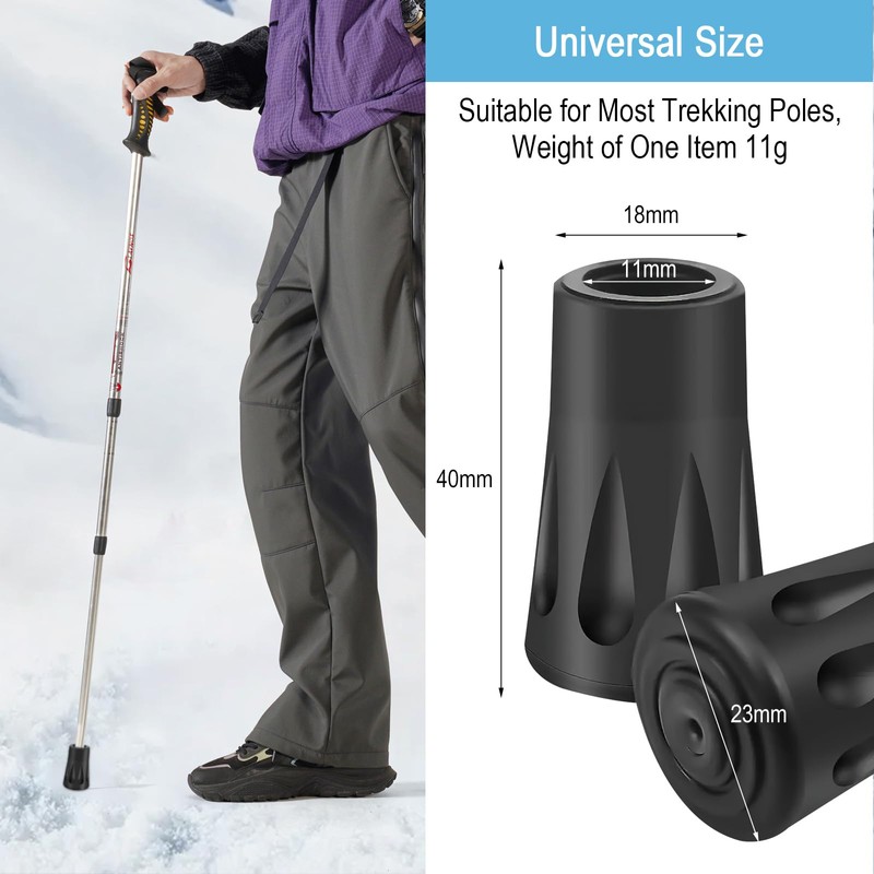 Nordic Walking Poles, Rubber Buffers, Pack of 6, Rubber Buffer