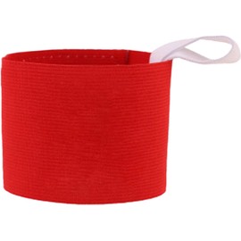 1Pc Red Adult Squad Armbands Elastic Non-Slip Adjustable Arm Band Neon Colored Adhesive Armband for Soccer Football Training Team Sports Supplies, Football Hand and Arm Pads, Protective Gear